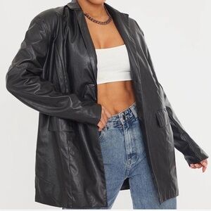 PrettyLittleThing Black Leather Jacket